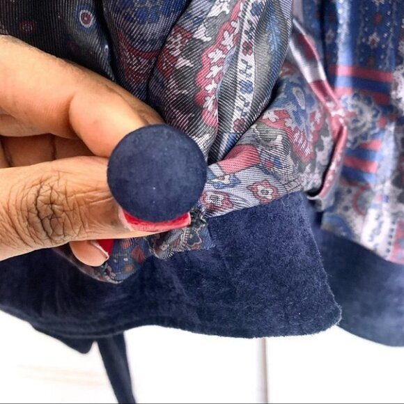 VINTAGE SUEDE LEATHER CROP OVERSIZED SOFT FULLY LINED JACKET WOMEN SIZE SMALL - Picture 6 of 8